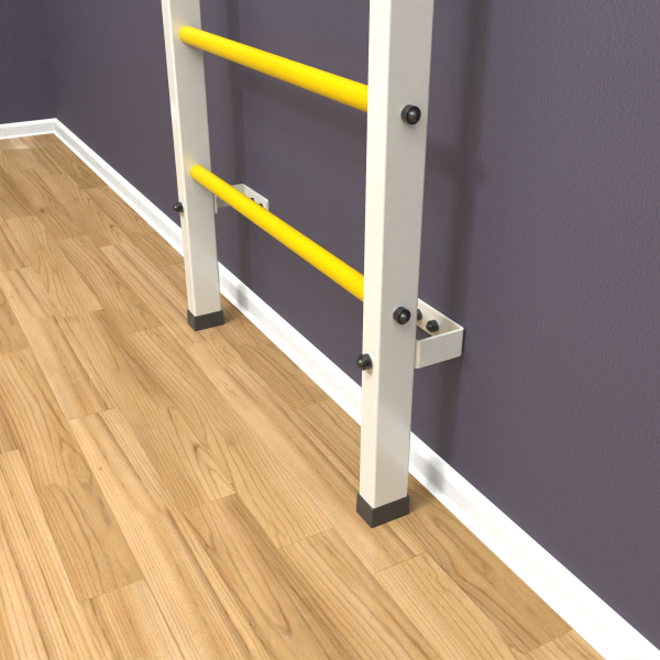картинка Шведская стенка «LittleSport» Л 2.0 Белый желтые ступени от магазина Лазалка