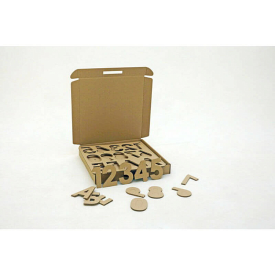 картинка Набор игровой из картона "МногоБукв" (учим алфавит, цифры и слова) от магазина Лазалка