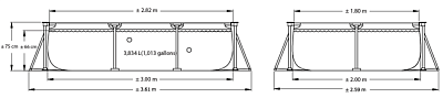 картинка Каркасный бассейн Rectangular Frame 300х200х75см, 3834л, Intex, 28272 от магазина БэбиСпорт