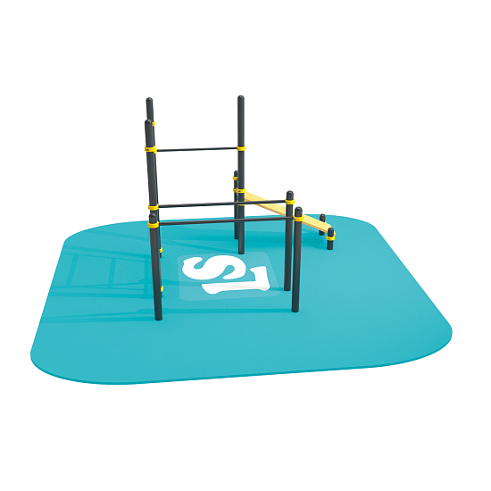 картинка Спортивный комплекс турник, брусья, скамья для пресса, шведская стенка Workout LS49 от магазина Лазалка