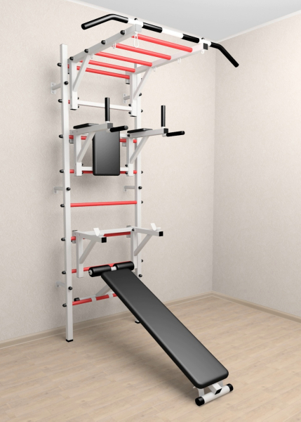 Шведская стенка Sv Sport 526 (Турник рукоход/Брусья/Стойка/Скамья)