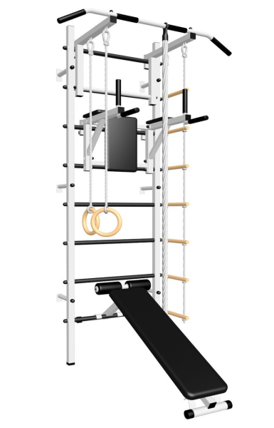 картинка Шведская стенка Sv Sport 506 (Турник стандарт/Брусья/Скамья/Канат/Кольца/Лестница) от магазина Лазалка