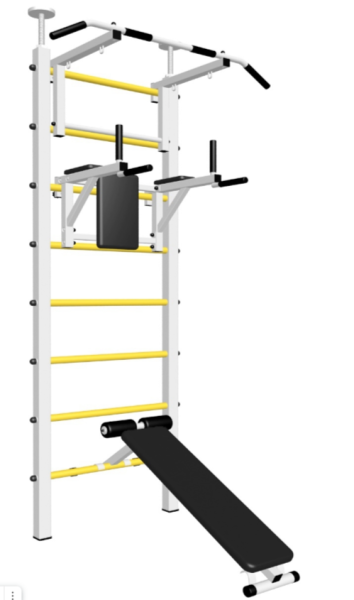 Шведская стенка Sv Sport враспор (Турник стандарт/Брусья/Скамья) Н705 (258-275 см)