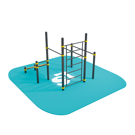 картинка Спортивный комплекс турник, брусья, скамья для пресса, шведская стенка Workout LS49 от магазина Лазалка