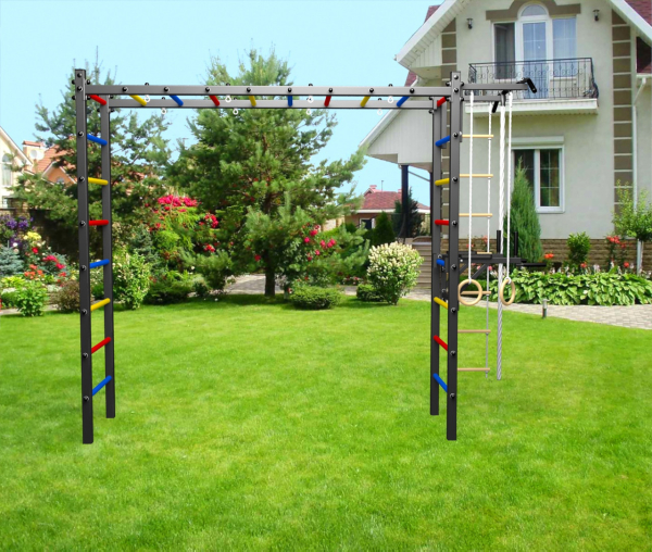 картинка Уличная шведская стенка Sv Sport рукоход У508 (Турник/Брусья/Канат/кольца/лестница) от магазина Лазалка