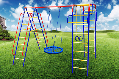 Детский спортивный комплекс для дачи Пионер "Дачный" (Гнездо 80B)