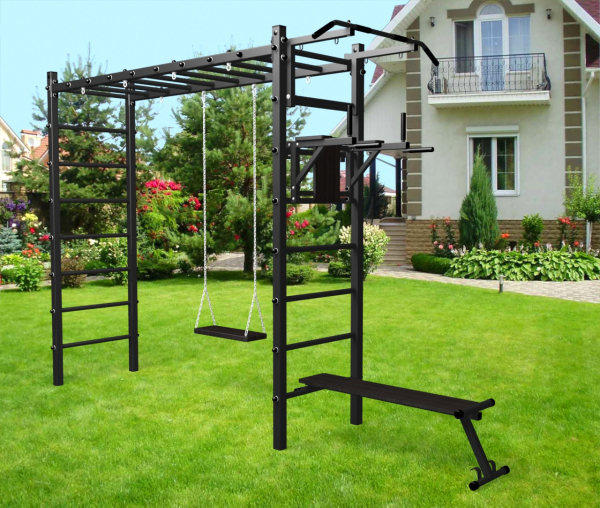 картинка Уличная шведская стенка Sv Sport рукоход У533 (Турник/Брусья/Скамья/Деревянные) от магазина Лазалка