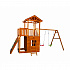 Детская площадка Можга Спортивный  городок 3 с качелями,домиком и балконом