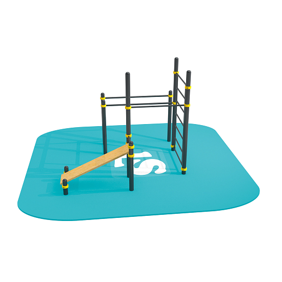 картинка Спортивный комплекс турник, брусья, скамья для пресса, шведская стенка Workout LS49 от магазина Лазалка