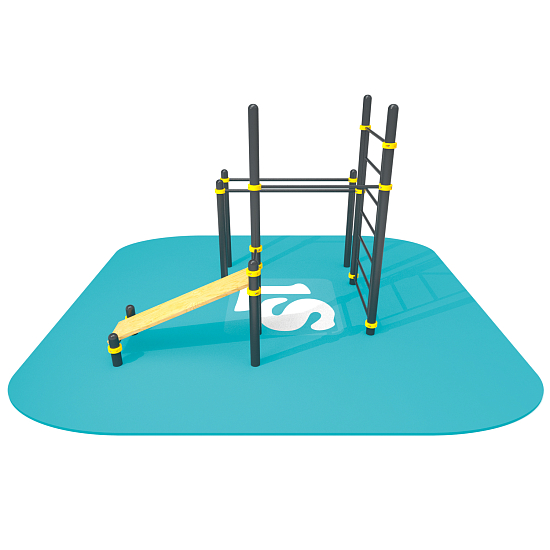 картинка Спортивный комплекс турник, брусья, скамья для пресса, шведская стенка Workout LS49 от магазина Лазалка