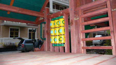 Игровая площадка с двумя спусками «Королевство Делюкс»