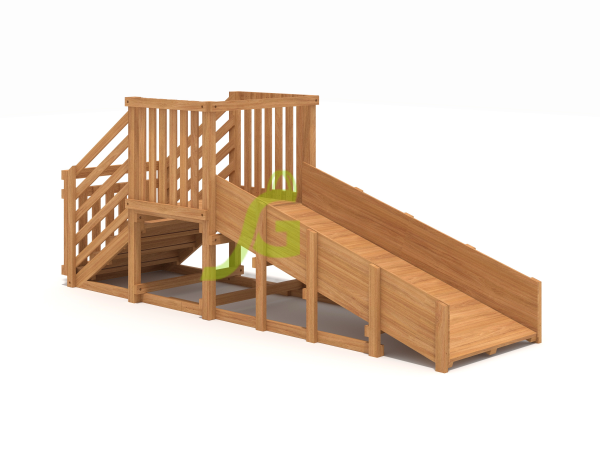 картинка Детская зимняя деревянная горка "IgraGrad Snow Fox", скат 2,8 метров от магазина Лазалка