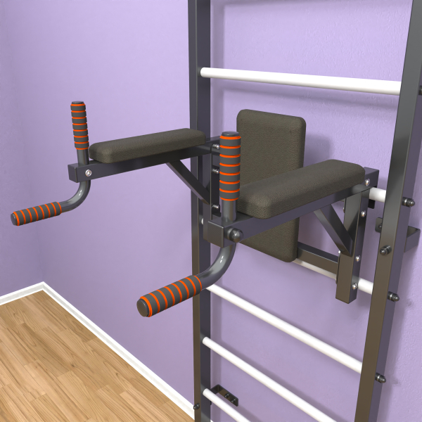 картинка Шведская стенка «LittleSport» Л 2.0 Графит белые ступени от магазина Лазалка