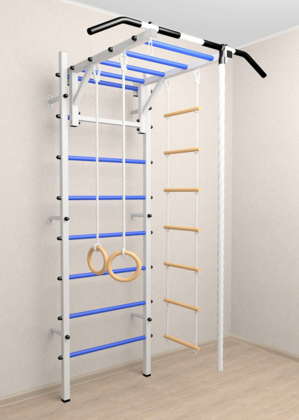 Шведская стенка Sv Sport 521 (Турник рукоход/Канат/Кольца/Лестница) 