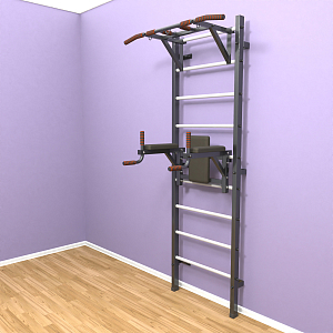 Шведская стенка "LittleSport" Pull-Up 2.0 (черный*белый)