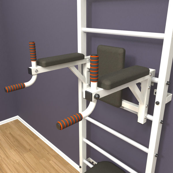 картинка Шведская стенка «LittleSport» ПУ 3.0 Белый белые ступени от магазина Лазалка