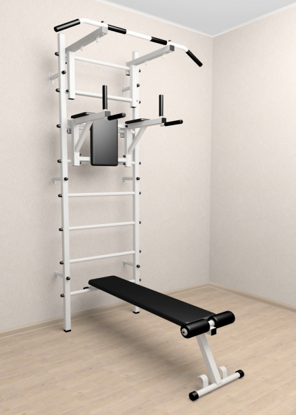 Шведская стенка Sv Sport усиленная 605 (Турник стандарт/Брусья/Скамья)