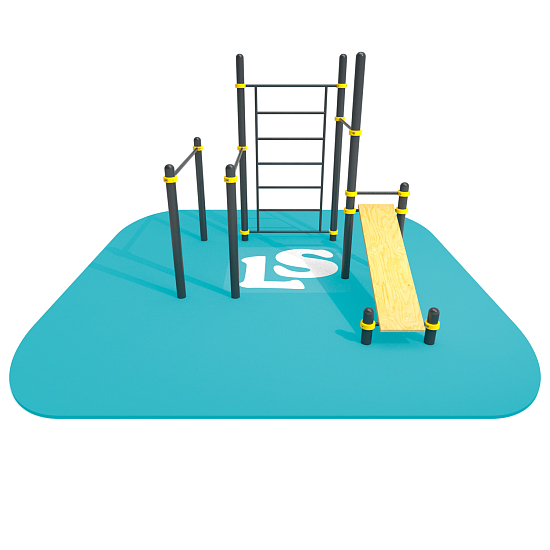 картинка Спортивный комплекс турник, брусья, скамья для пресса, шведская стенка Workout LS49 от магазина Лазалка