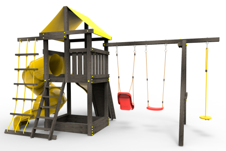 Детская площадка Пикник "Блэк" с винтовой трубой