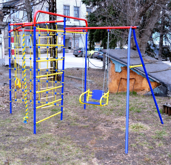 Детский спортивный комплекс для дачи Пионер "Стрела-01" ТК2 пластик