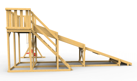 Детская площадка - деревянная горка Пикник "Зима №3" с рукоходом